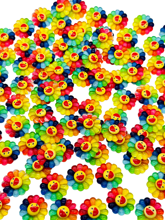 Rainbow Flower Charms