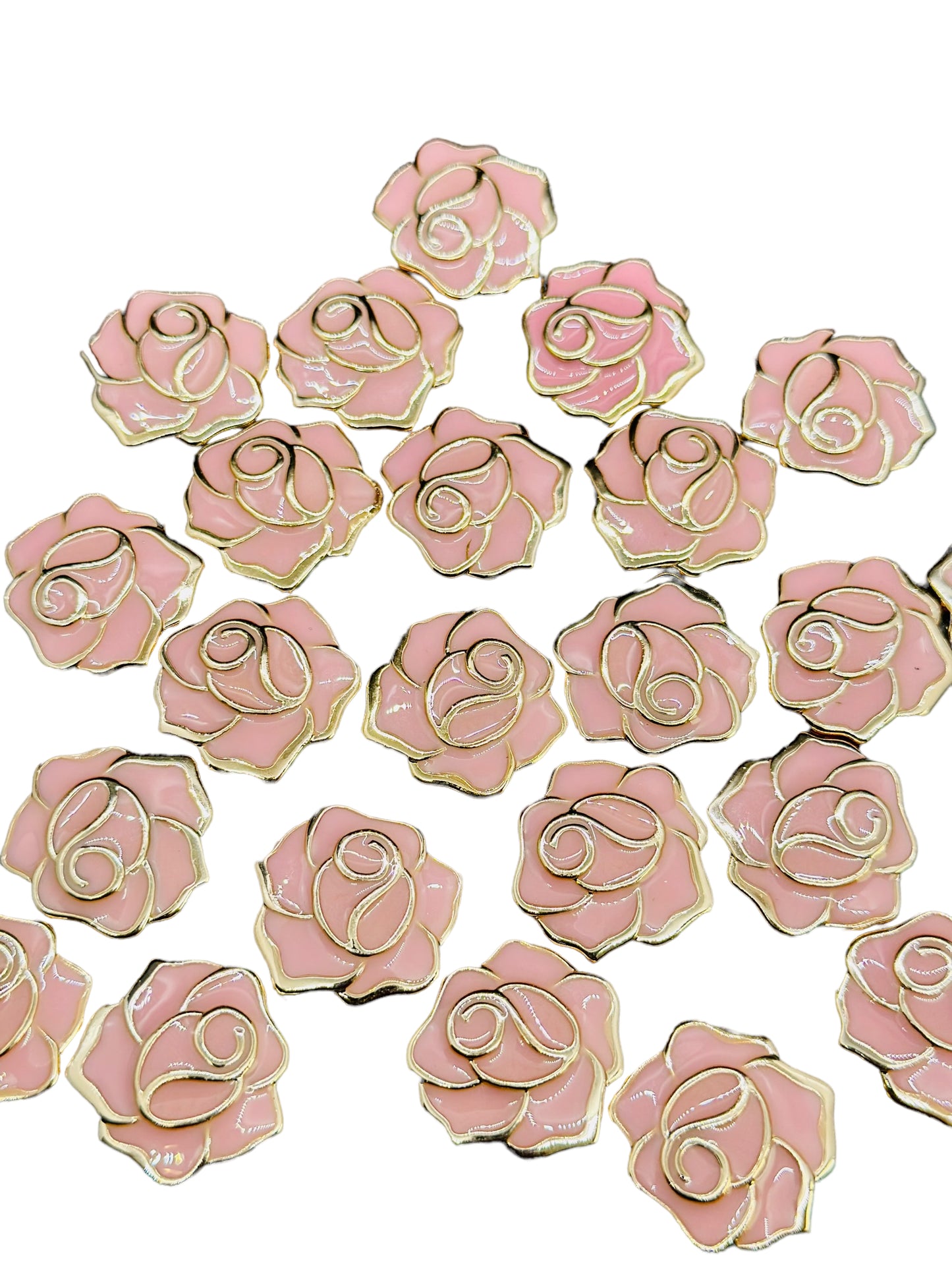 Pink Roses(acrylic) Charms