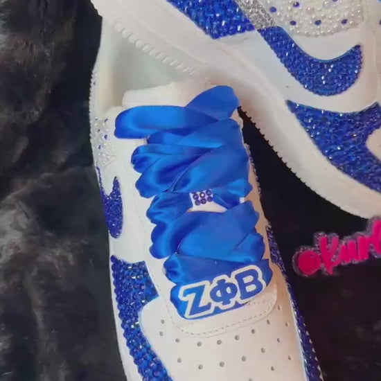 Custom Zeta Air Force Ones/ Customizable/ Add any sorority or theme/ Authentic Nike Shoes