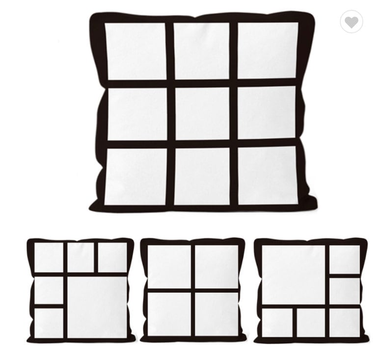 4, 6,  and 9 panel sublimation pillow cases