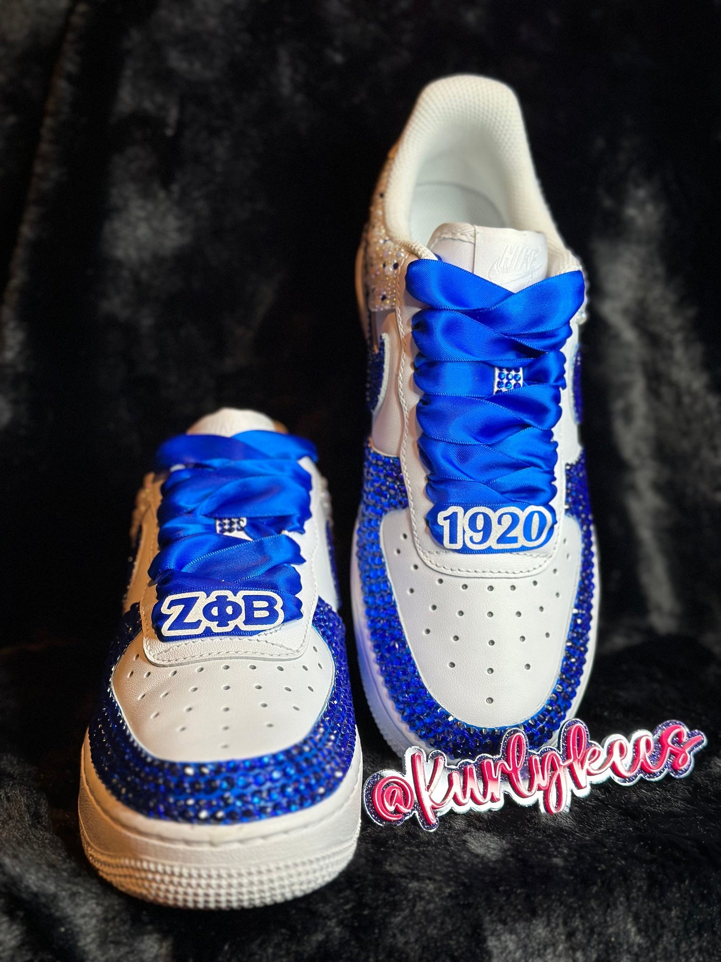 Custom Zeta Air Force Ones/ Customizable/ Add any sorority or theme/ Authentic Nike Shoes
