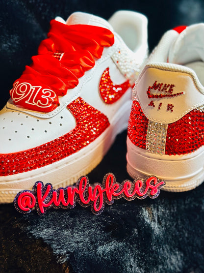 Custom Delta Air Force Ones/ Customizable/ Add any sorority or theme/ Authentic Nike Shoes
