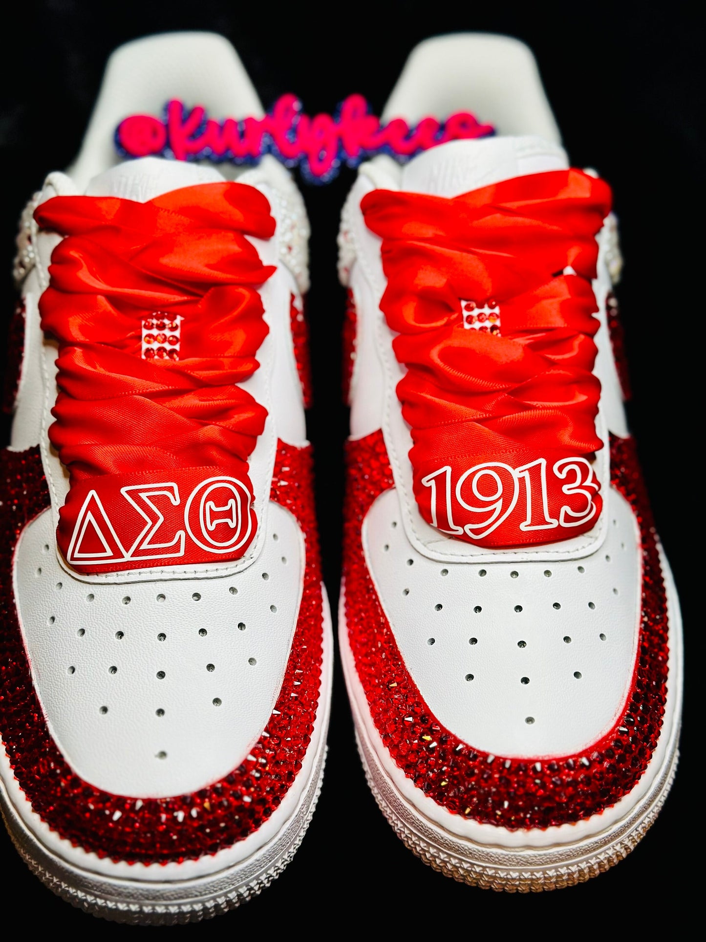 Custom Delta Air Force Ones/ Customizable/ Add any sorority or theme/ Authentic Nike Shoes